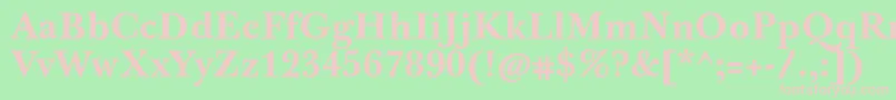 JbaskervilletxnBold Font – Pink Fonts on Green Background