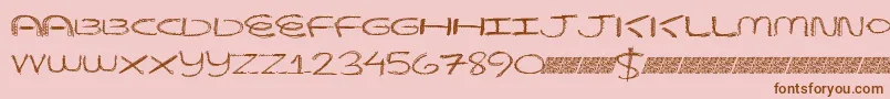 Beaverscratches Font – Brown Fonts on Pink Background