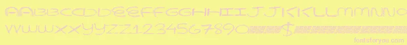 Beaverscratches Font – Pink Fonts on Yellow Background