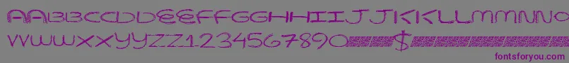 Beaverscratches Font – Purple Fonts on Gray Background