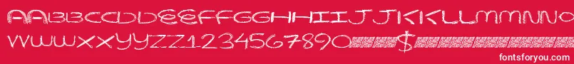 Beaverscratches Font – White Fonts on Red Background