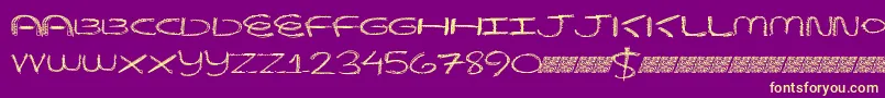 Beaverscratches Font – Yellow Fonts on Purple Background