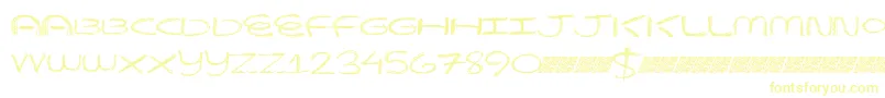 Шрифт Beaverscratches – жёлтые шрифты на белом фоне
