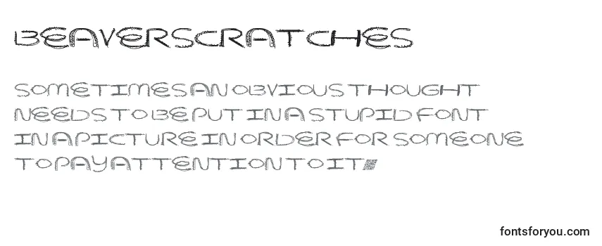 Schriftart Beaverscratches
