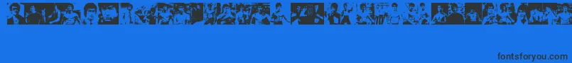 BruceLee Font – Black Fonts on Blue Background