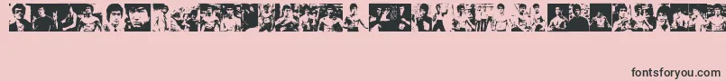 BruceLee Font – Black Fonts on Pink Background