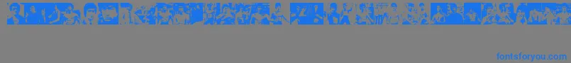 BruceLee Font – Blue Fonts on Gray Background