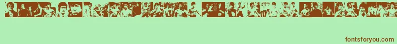 BruceLee Font – Brown Fonts on Green Background