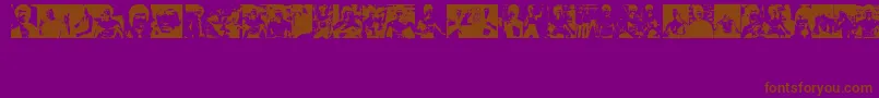 BruceLee Font – Brown Fonts on Purple Background