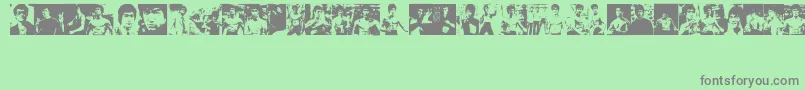 BruceLee Font – Gray Fonts on Green Background