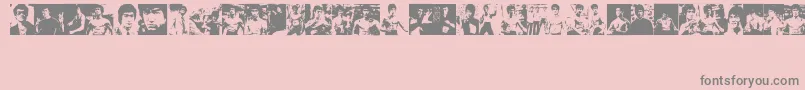 BruceLee Font – Gray Fonts on Pink Background