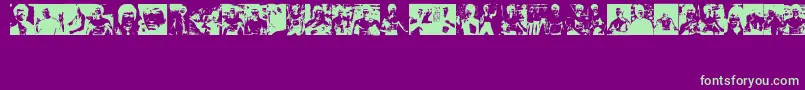 BruceLee Font – Green Fonts on Purple Background