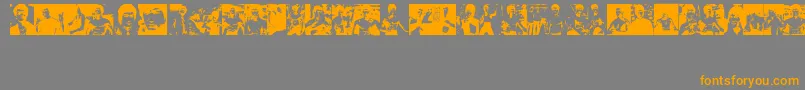 BruceLee Font – Orange Fonts on Gray Background