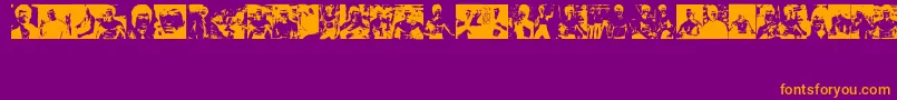 BruceLee Font – Orange Fonts on Purple Background