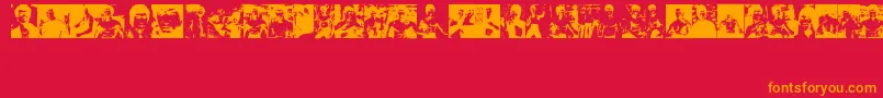 BruceLee Font – Orange Fonts on Red Background