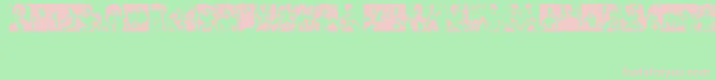 BruceLee-fontti – vaaleanpunaiset fontit vihreällä taustalla
