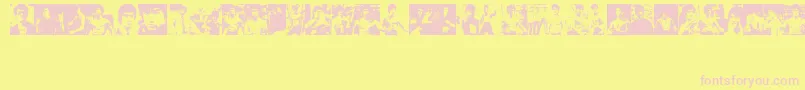 BruceLee Font – Pink Fonts on Yellow Background