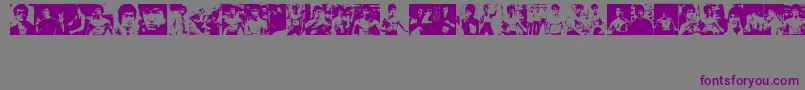 BruceLee Font – Purple Fonts on Gray Background