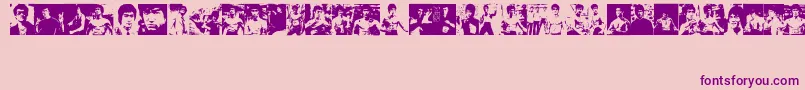 BruceLee Font – Purple Fonts on Pink Background