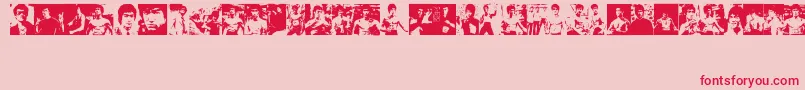 BruceLee Font – Red Fonts on Pink Background