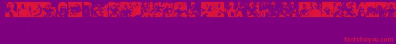 BruceLee Font – Red Fonts on Purple Background