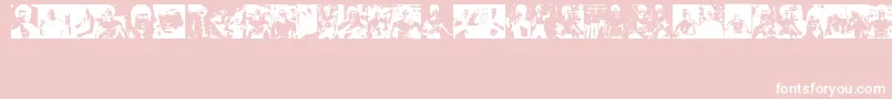 BruceLee Font – White Fonts on Pink Background