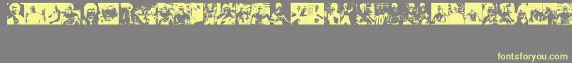 フォントBruceLee – 黄色のフォント、灰色の背景