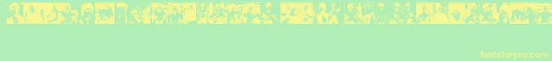 BruceLee Font – Yellow Fonts on Green Background