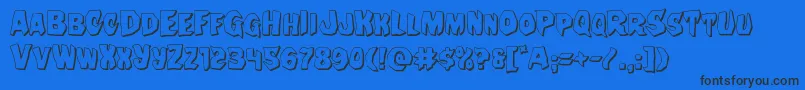 Nightchilde3D Font – Black Fonts on Blue Background