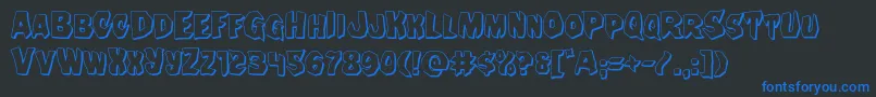 Nightchilde3D Font – Blue Fonts on Black Background