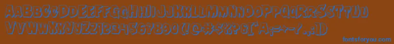 Nightchilde3D Font – Blue Fonts on Brown Background