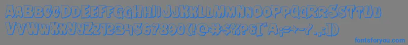 Шрифт Nightchilde3D – синие шрифты на сером фоне
