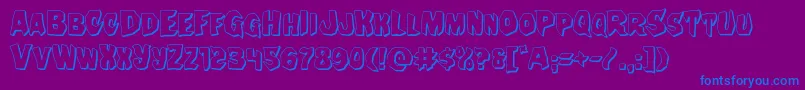 Nightchilde3D Font – Blue Fonts on Purple Background