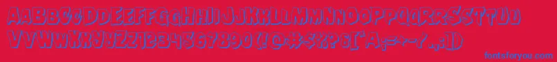 Nightchilde3D Font – Blue Fonts on Red Background