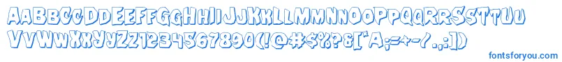 Nightchilde3D Font – Blue Fonts on White Background