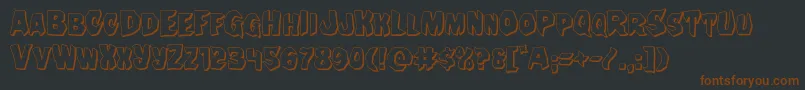Nightchilde3D Font – Brown Fonts on Black Background