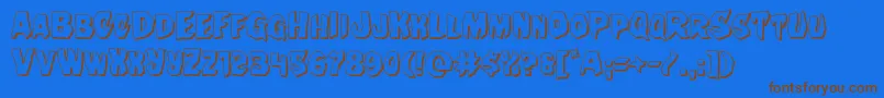 Nightchilde3D Font – Brown Fonts on Blue Background