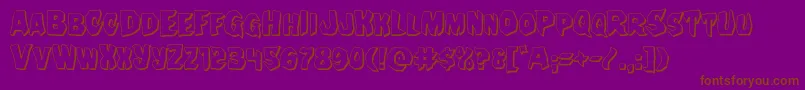 Nightchilde3D Font – Brown Fonts on Purple Background