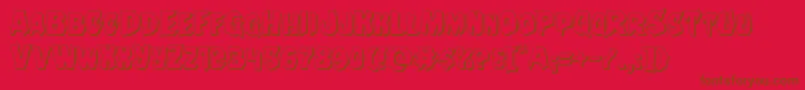 Nightchilde3D Font – Brown Fonts on Red Background