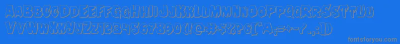 Nightchilde3D Font – Gray Fonts on Blue Background