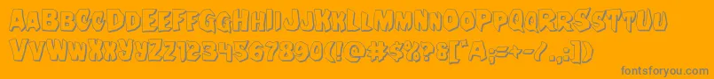 Nightchilde3D Font – Gray Fonts on Orange Background