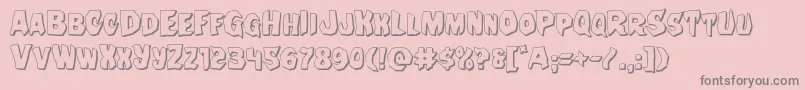 Nightchilde3D Font – Gray Fonts on Pink Background