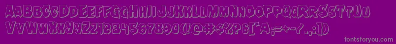 Nightchilde3D Font – Gray Fonts on Purple Background