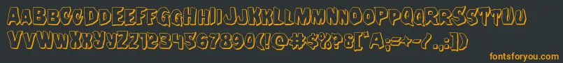 Nightchilde3D Font – Orange Fonts on Black Background