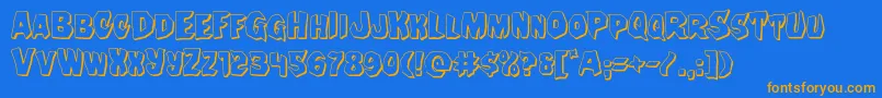 Nightchilde3D Font – Orange Fonts on Blue Background
