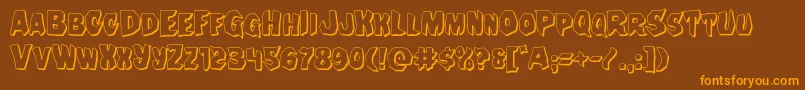 Nightchilde3D Font – Orange Fonts on Brown Background