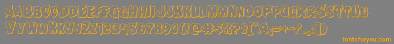 Nightchilde3D Font – Orange Fonts on Gray Background