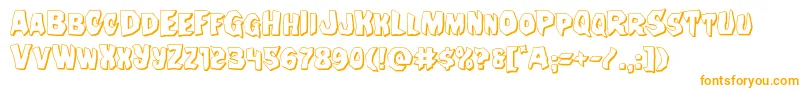 Nightchilde3D Font – Orange Fonts on White Background