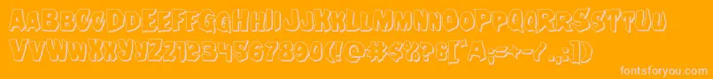 Nightchilde3D Font – Pink Fonts on Orange Background