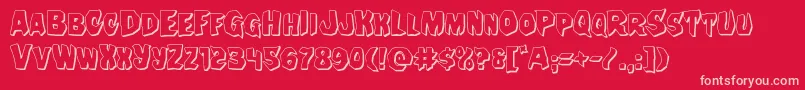 Nightchilde3D Font – Pink Fonts on Red Background